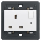 VIMAR SPA - VIW20221.L.B PRESA 2P+T 13A INGLESE INTERR. BIANCO