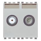 VIMAR SPA - VIW20302.10.N PRESA TV-RD-SAT PASSANTE 2 USCITE NEXT