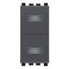 VIMAR SPA - VIW20388 DOPPIA SPIA NEUTRA GRIGIO