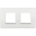 VIMAR SPA - VIW21643.87 PLACCA 4M (2+2)INT71 BIANCO TOT DIAMANTE