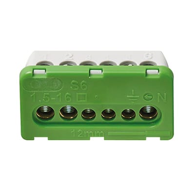 VIMAR S.P.A. - VIWV53552.V MORSETTIERA 6 FORI CENTR. ESTETICO VERDE