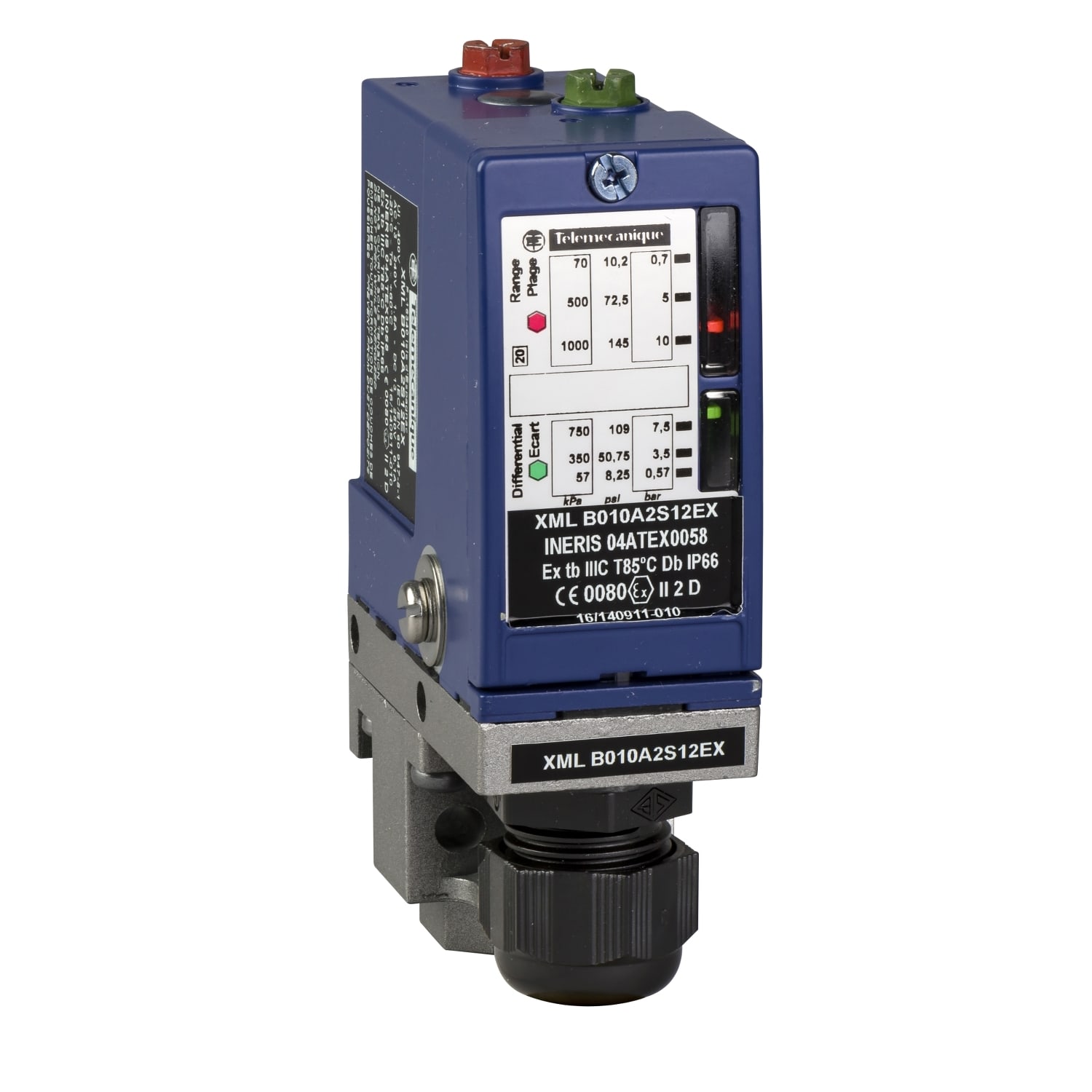 SCHNEIDER ELECTRIC - SNRXMLB010A2S12EX PRESSOSTAT E R 10B ATEX