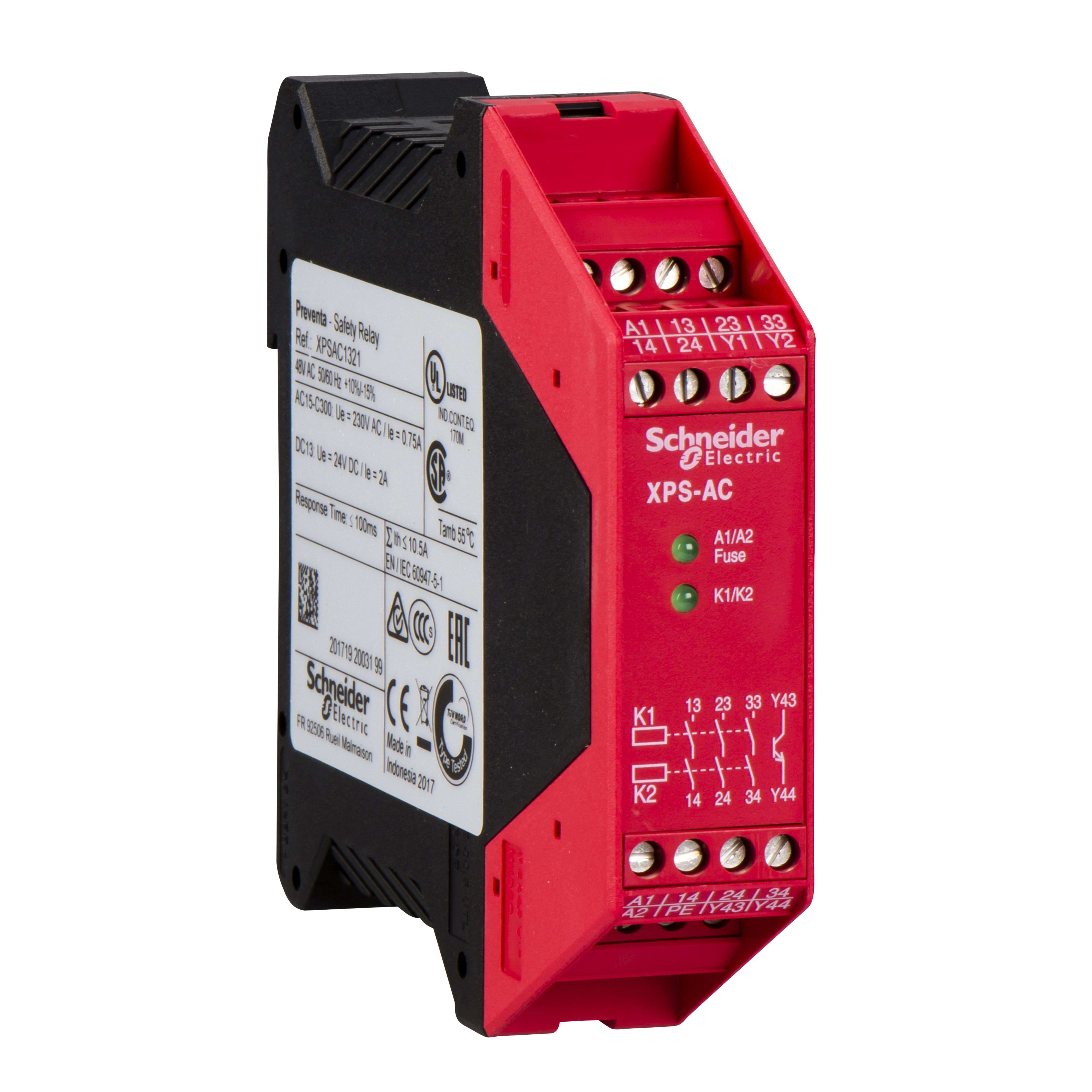 SCHNEIDER ELECTRIC SNRXPSBAC34AP Sicherheitsbaustein Not-Halt, 3 Relais+1