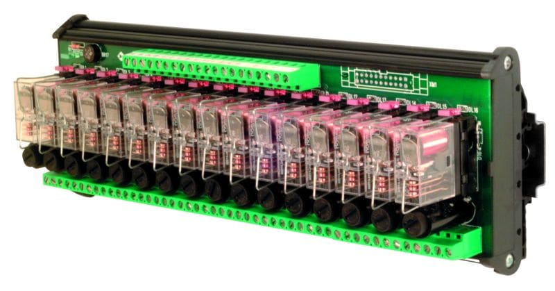 CABUR SRL CBRXR161U24F R161U24F MODULO 16 RELE 24VAC/DC SC+FUSE
