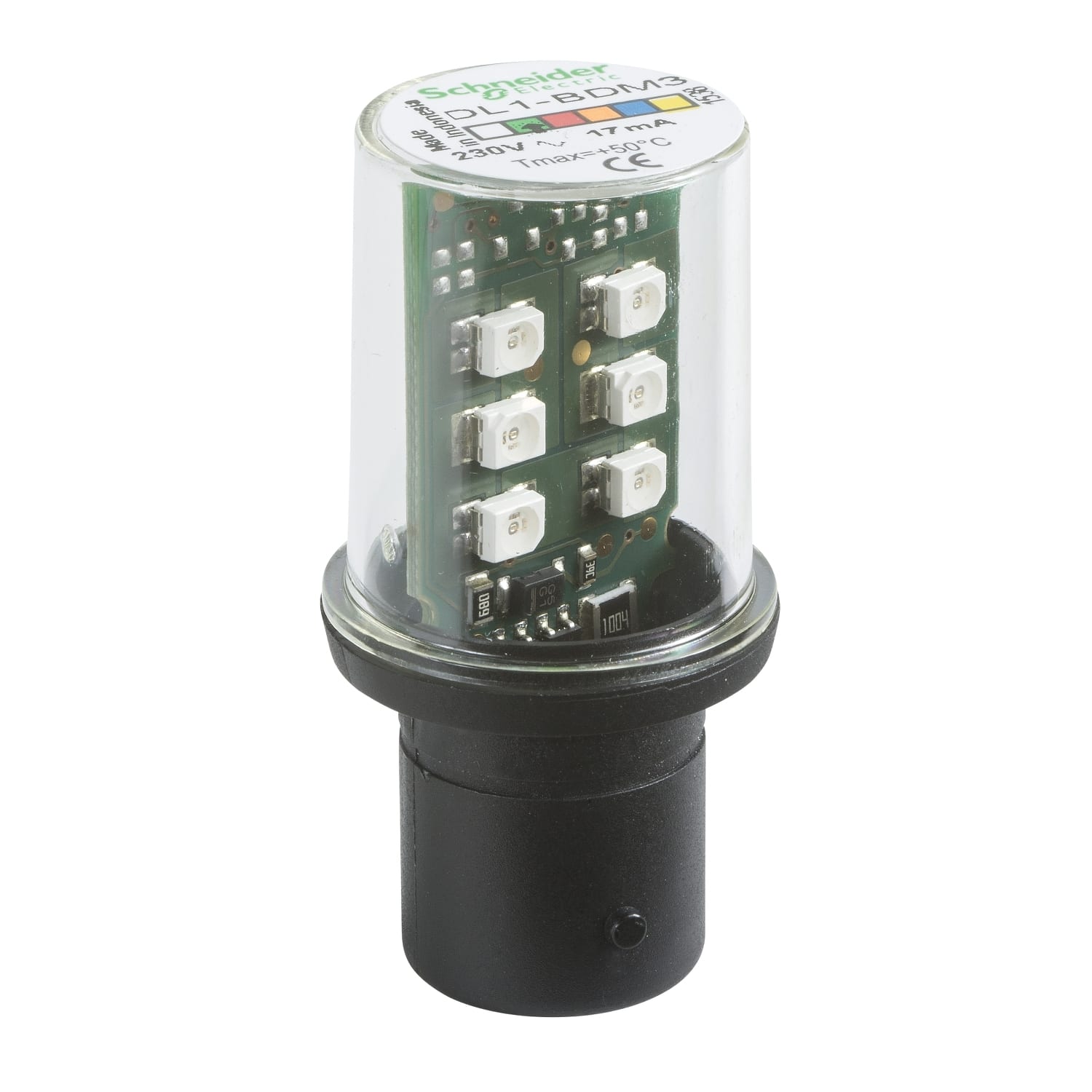 SCHNEIDER ELECTRIC SNRDL1BDM3 LAMPADINA LED VERDE 230V BA15D