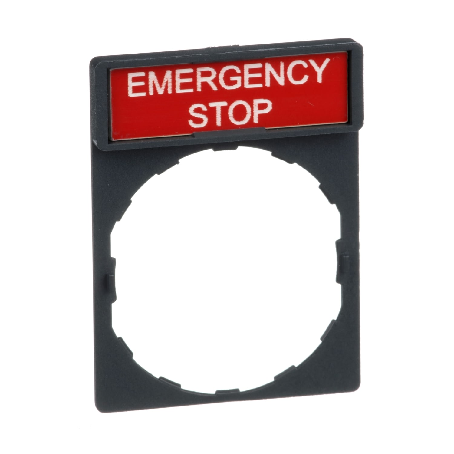 SCHNEIDER ELECTRIC SNRZBY2330 PORTA ETICHETTA+ETICH. EMERGENCY STOP