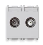 VIMAR S.P.A. - VIW14302.01.SL PRESA TV-RD-SAT DIRETTA 2 USCITE SILVER