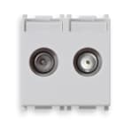 VIMAR SPA - VIW14302.01.SL Presa TV-RD-SAT diretta 2 uscite Silver