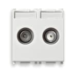 VIMAR SPA - VIW14302.10 PRESA TV-RD-SAT PASSANTE 2 USCITE BIANCO