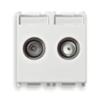 VIMAR SPA - VIW14302.10 Presa TV-RD-SAT passante 2 uscite bianco