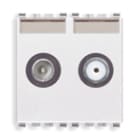 VIMAR SPA - VIW20302.01.B PRESA TV-RD-SAT DIRETTA 2 USCITE BIANCO