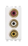 VIMAR S.P.A. - VIW20335.B PRESA CON 3 CONNETTORI RCA BIANCO
