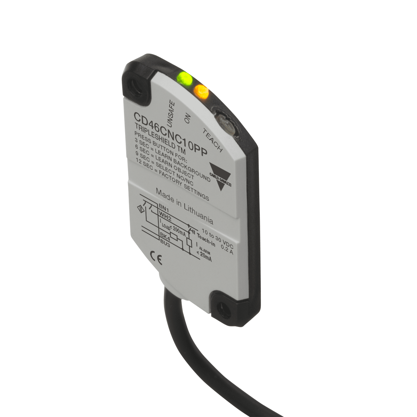 CARLO GAVAZZI - GAVCD46CNC10PP 28X46X5,5MM-SN=10MM-PNP-NA/NC-CAVO2MT