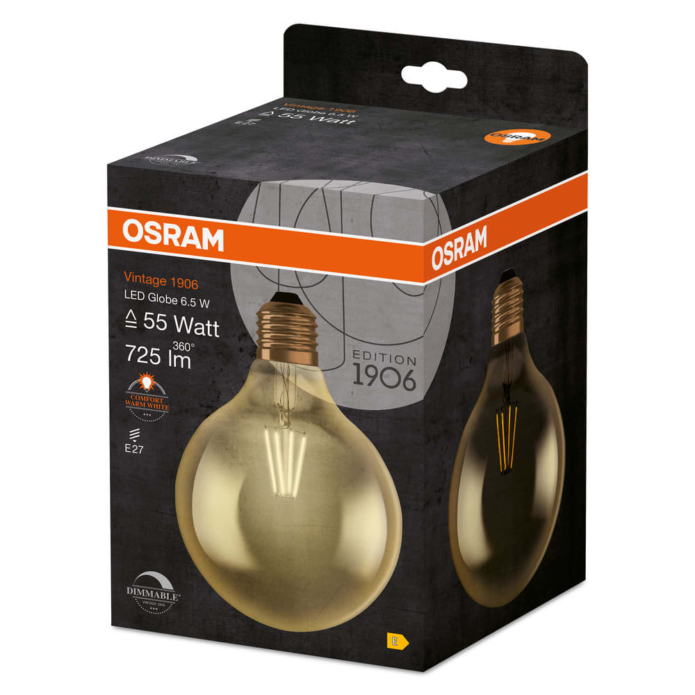 LEDVANCE LDVL1906GD95508247D 1906LEDGLBD 6,5W/824230VFILGDE27FS1OSRAM