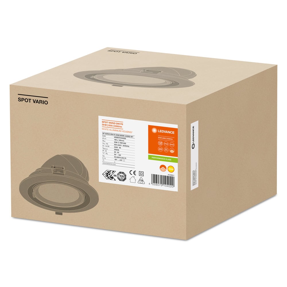 LEDVANCE LDVSPVAR35830W SP VARIO DN170 35W/3000K 24DEG WT LEDV