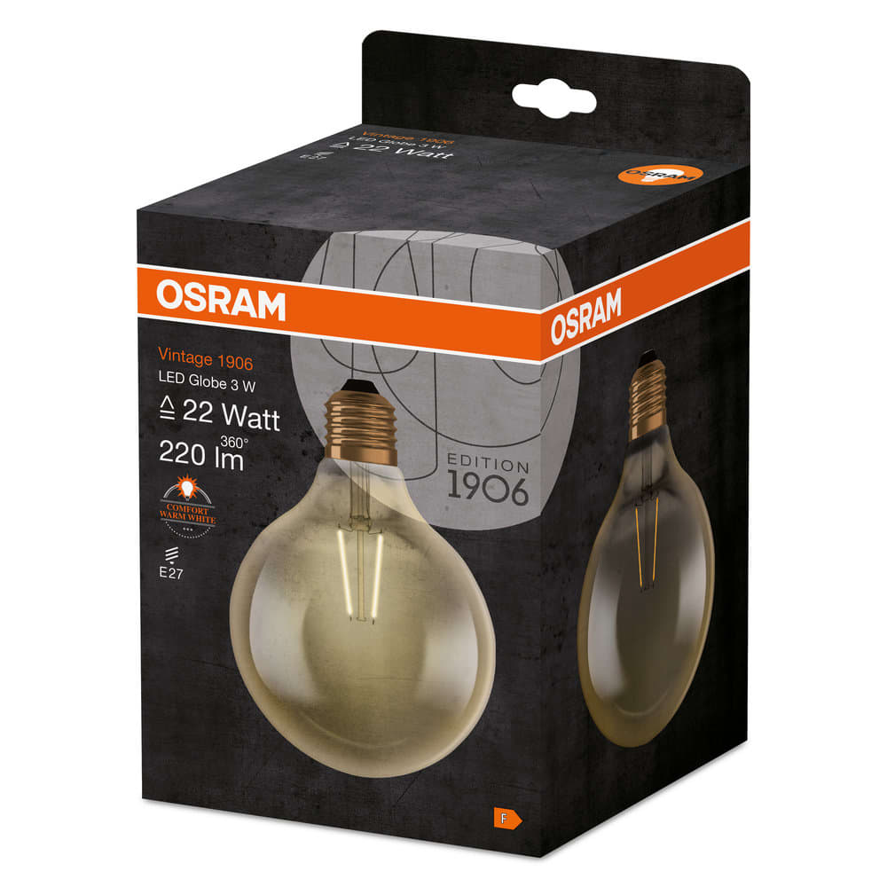 LEDVANCE LDVLED808980BOX1 1906LEDGLOBE2,5W/824230VFILGDE27FS1OSRAM