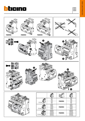 BTICINO S.P.A. - BTIF80KM4 BTDIN - INTERBLOCCO MODULARE 4P