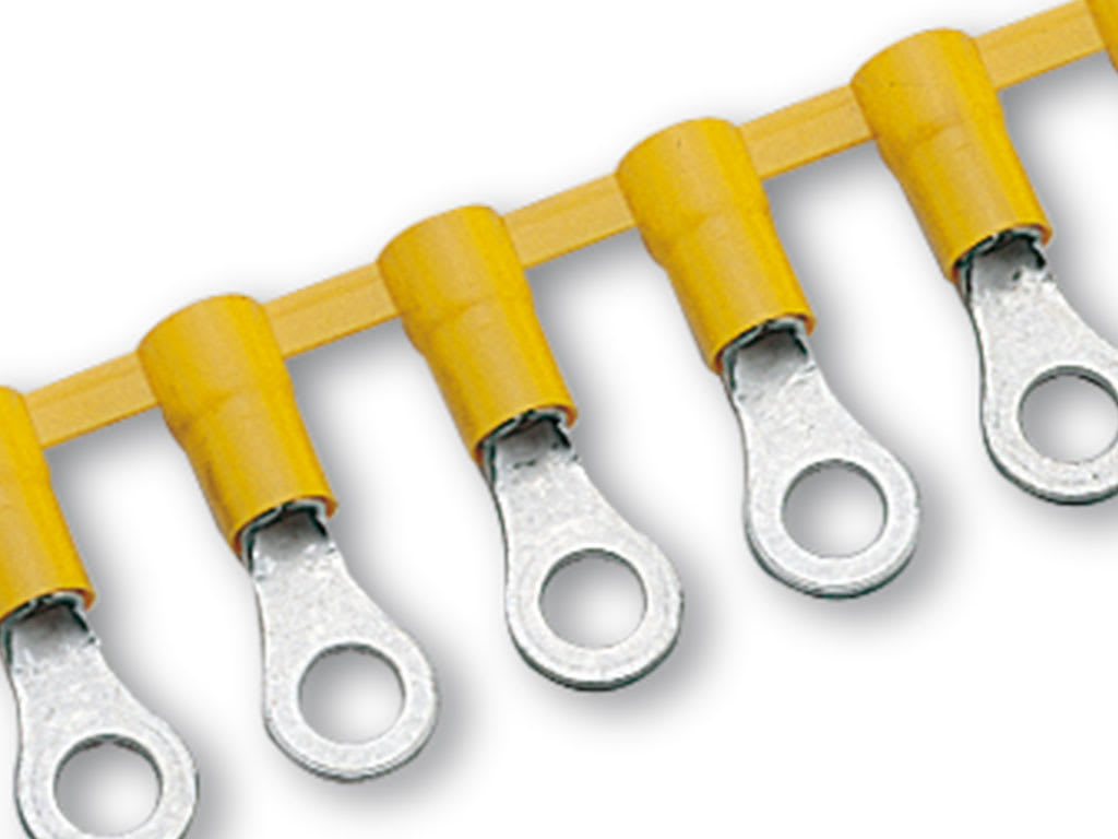 CEMBRE S.P.A. - CEMCRP-M7 CAPOCORDA CONCATENATO AD OCCHIELLO, PREISOLATO IN POLICARBONATO, ROSSO, PER CONDUTTORI IN RAME, HALOGEN FREE, VITE 7mm SEZIONE 0,25-1,5 mmq