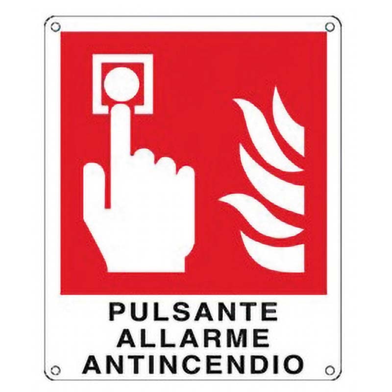 ELCART DISTRIBUTION ERT352065000 CARTELLO ANTINCENDIO PULS.ALLARME