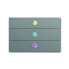 ABB SPA - ABBEJ 362 3 6342-866-101, INTER 3 TASTI ACCIAIO INOX