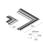 NOVALUX SPA - NOX104010.99 PROFILO ANGOLARE (2 pz.): Linea di luce per controsoffitti in cartongesso da realizzare mediante profilo strutturale in alluminio, associabile a modul