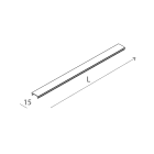 NOVALUX SPA - NOX104038.99 DIFFUSORE OPALE PER STRIP LED LUCE INDIRETTA in policarbonato, ad incastro a filo.