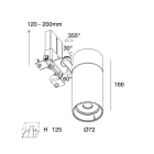 NOVALUX SPA - NOX104040.02 PROIETTORE LED ORIENTABILE 23W: Corpo in lega di alluminio e meccanismo a scorrimento in acciaio verniciato. Garanzia 5 anni.