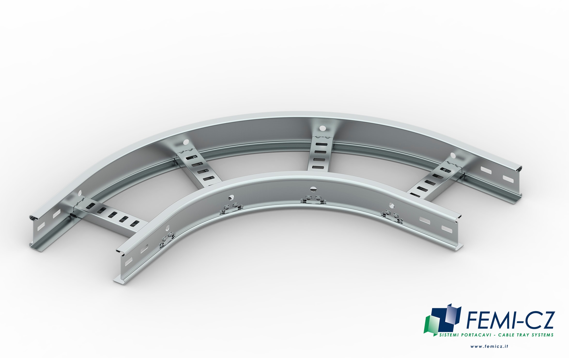 STEEL LINE CMS SRL - SFZ2S10D300 CURVA SCAL.90 PIANA 300X100 S