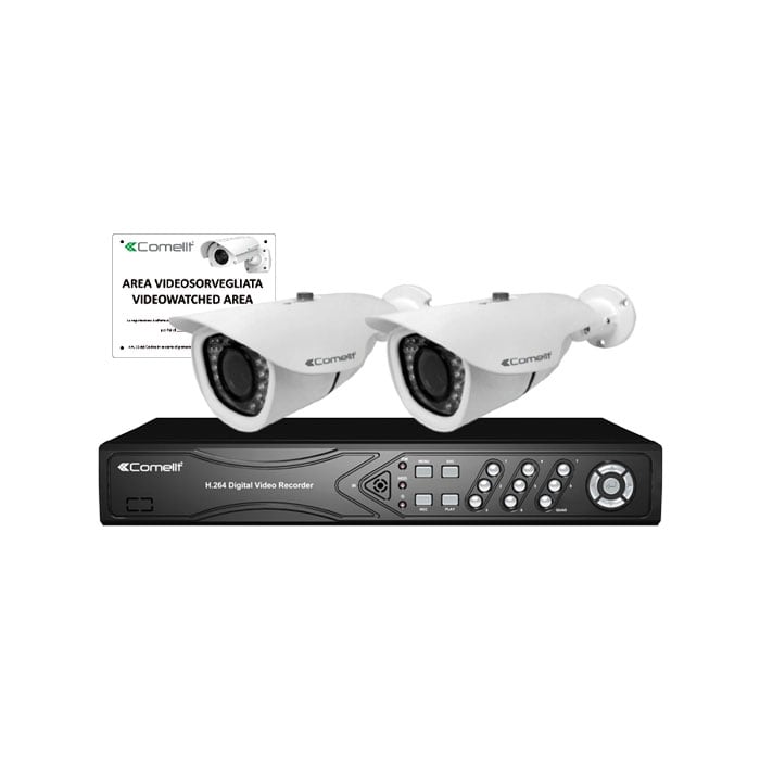 COMELIT GROUP SPA COEIPKITPOE004C KIT IP EASY,IPNVR004CPOE,2 IPCAM010D,435