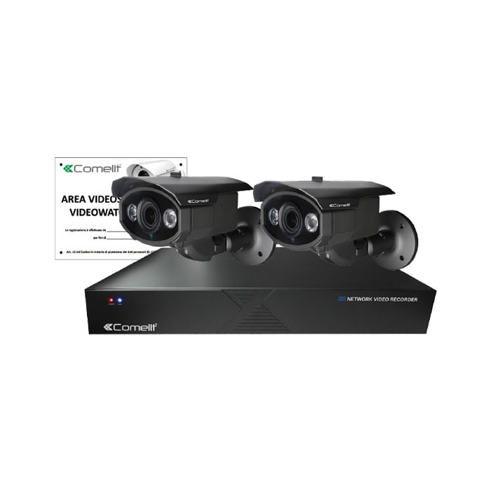 COMELIT GROUP S.P.A. - COEIPKITPOE862D KIT IP, IPNVR108FPOE, 2 X IPCAM162C, 435