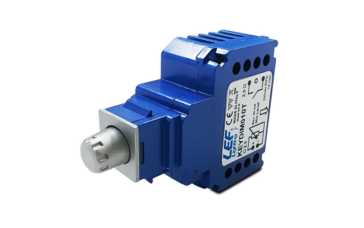 L.E.F. SRL - LEFKEYDIM010TG DIMMER 1-10V con attacco KEYSTONE colore GRIGIO