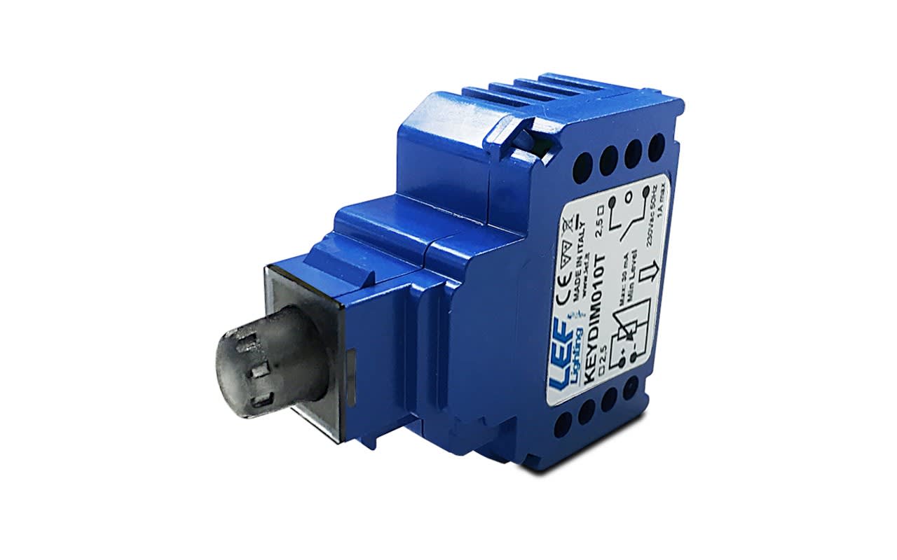 L.E.F. SRL - LEFKEYDIM010TTF DIMMER 1-10V con attacco KEYSTONE colore TRASPARENTE FUME'