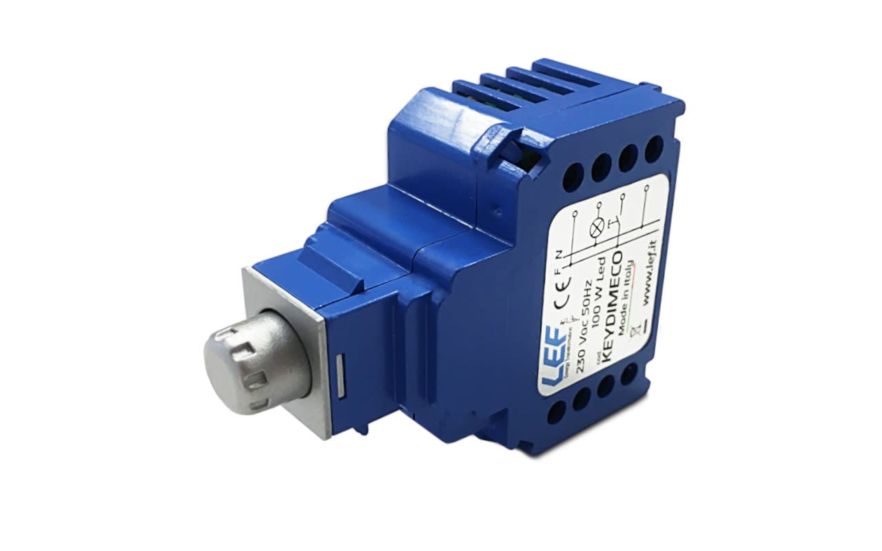 L.E.F. SRL - LEFKEYDIMECOG DIMMER MONOCANALE con uscita a Taglio di Fase 230Vac (IGBT) 4 FILI Dimmerabile