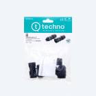 TECHNO SRL - TLHTHB.387.N5A.L.R KIT Mini Connettore Presa e Spina pannello 5p Vite M20 IP66/IP68