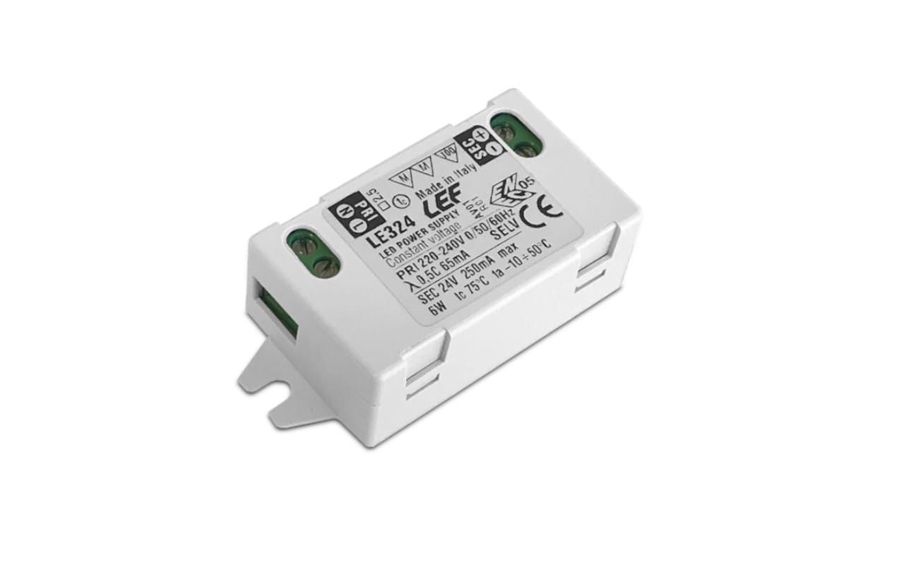 LEF LIGHTING SRL LEFLE324 ALIM. LED TENS. COSTANTE 6W 24VDC IP20