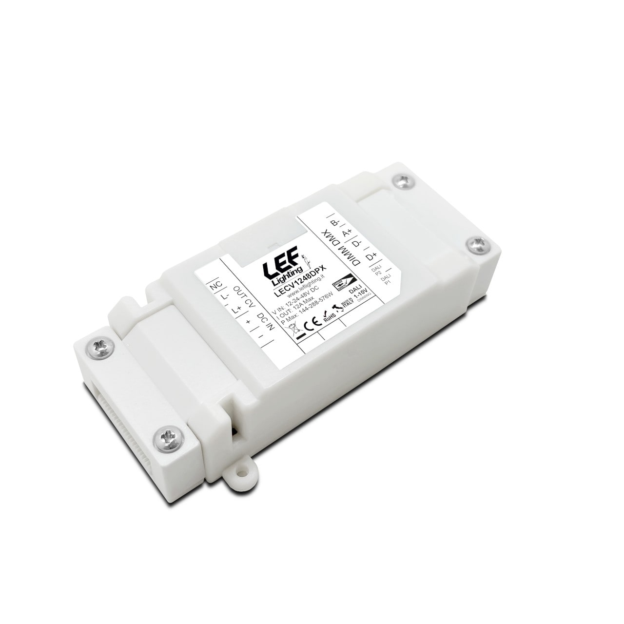 L.E.F. SRL - LEFLECV1248DPX CONV. 12-24-48VDC CV 12A OUT DMX