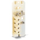 CONCHIGLIA - CON053843512 Serie MVL - Morsettiera da incasso palo a doppio isolamento, 4 poli, 1 fusibile, feritoia 100x300 mm