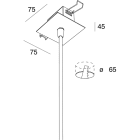 NOVALUX SPA - NOX103319.01 KIT DI ALIMENTAZIONE PER SOSPENSIONE Rosone ad incasso in controsoffitto di spessore da 5 a 15 mm. Garanzia 5 anni.