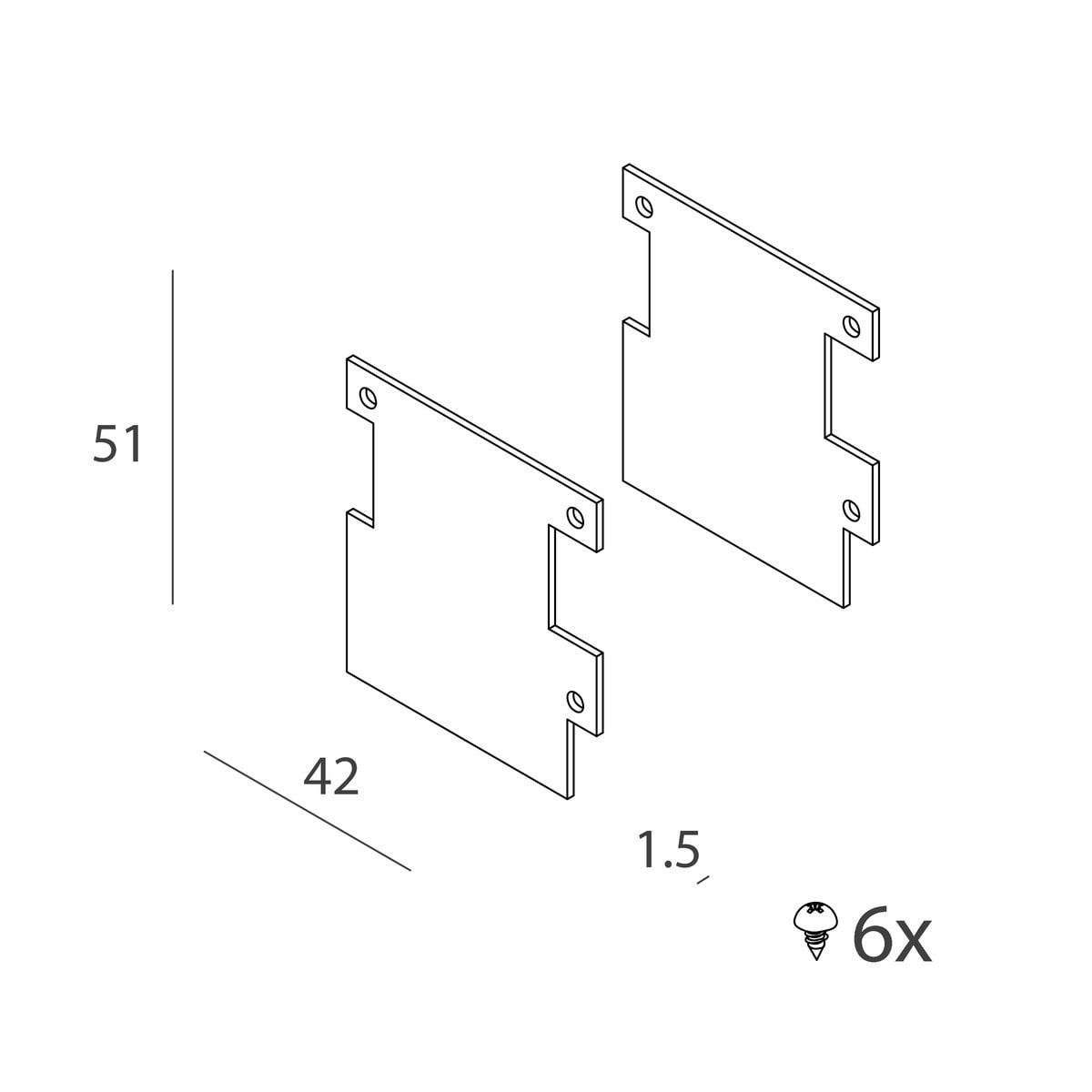NOVALUX S.P.A. - NOX103002.99 P-40: COPPIA TESTATE DI CHIUSURA PROFILO