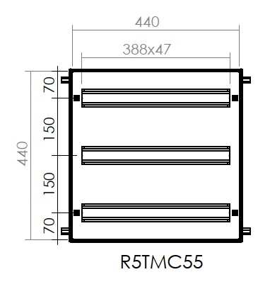 DKC-RAMBLOCK - RMBR5TM66 TELAIO 26 MODULI X 3