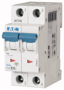 EATON MANIFACTURING - EAO243253 PLS4-B20/2 INT. MT 4,5KA 2P B 20A