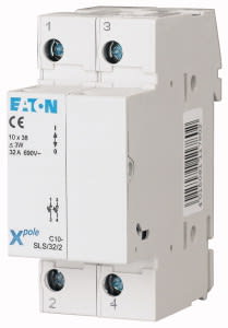 EATON MANIFACTURING - EAO112222 C10-SLS/32/2 PORTAFUS 10,3X38 2P