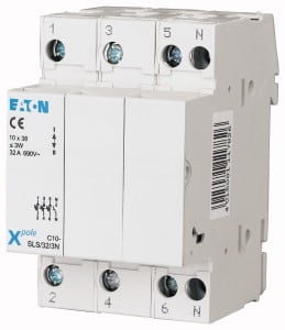 EATON MANIFACTURING - EAO112224 C10-SLS/32/3N PORTAFUS 10,3X38 3P+N