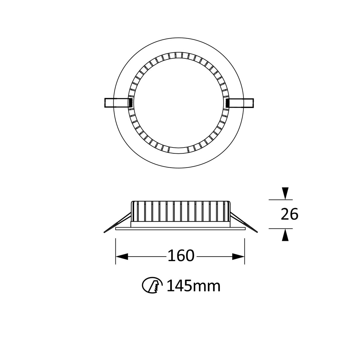 NOVALUX SPA NOX11804.01 SLIM TND: 13W 3K 220-240V D=160