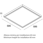 NOVALUX SPA - NOX105501.01 THE PANEL: 600X600 36W 3K C/AL IP65