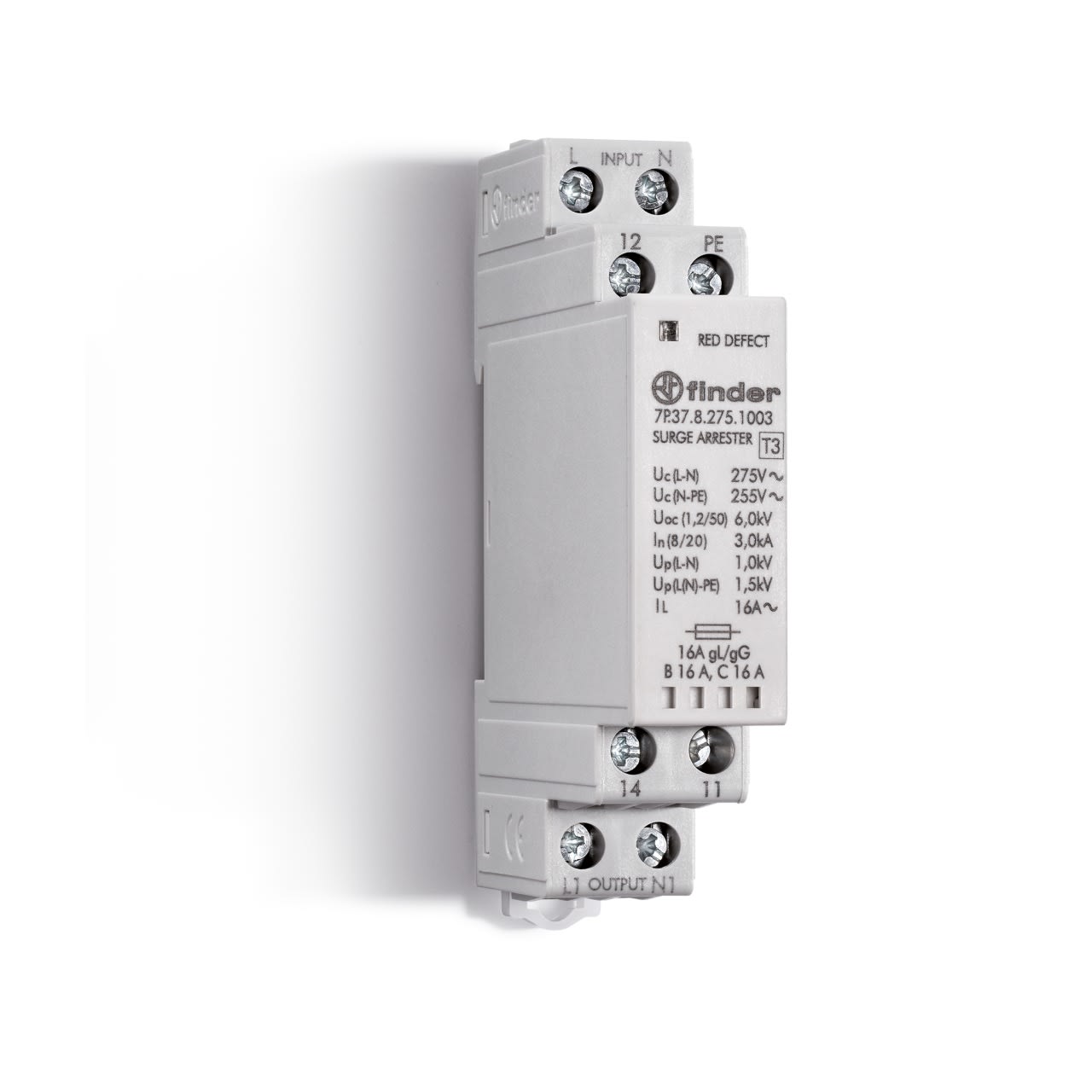 FINDER S.P.A. - FIN7P3782751003 SPD CLASSE3 MONOF BARRA DIN 275VAC 6KV 3