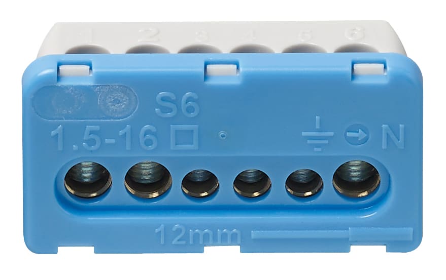 VIMAR SPA VIWV53552 MORSETTIERA 6 FORI CENTR. ESTETICO BLU