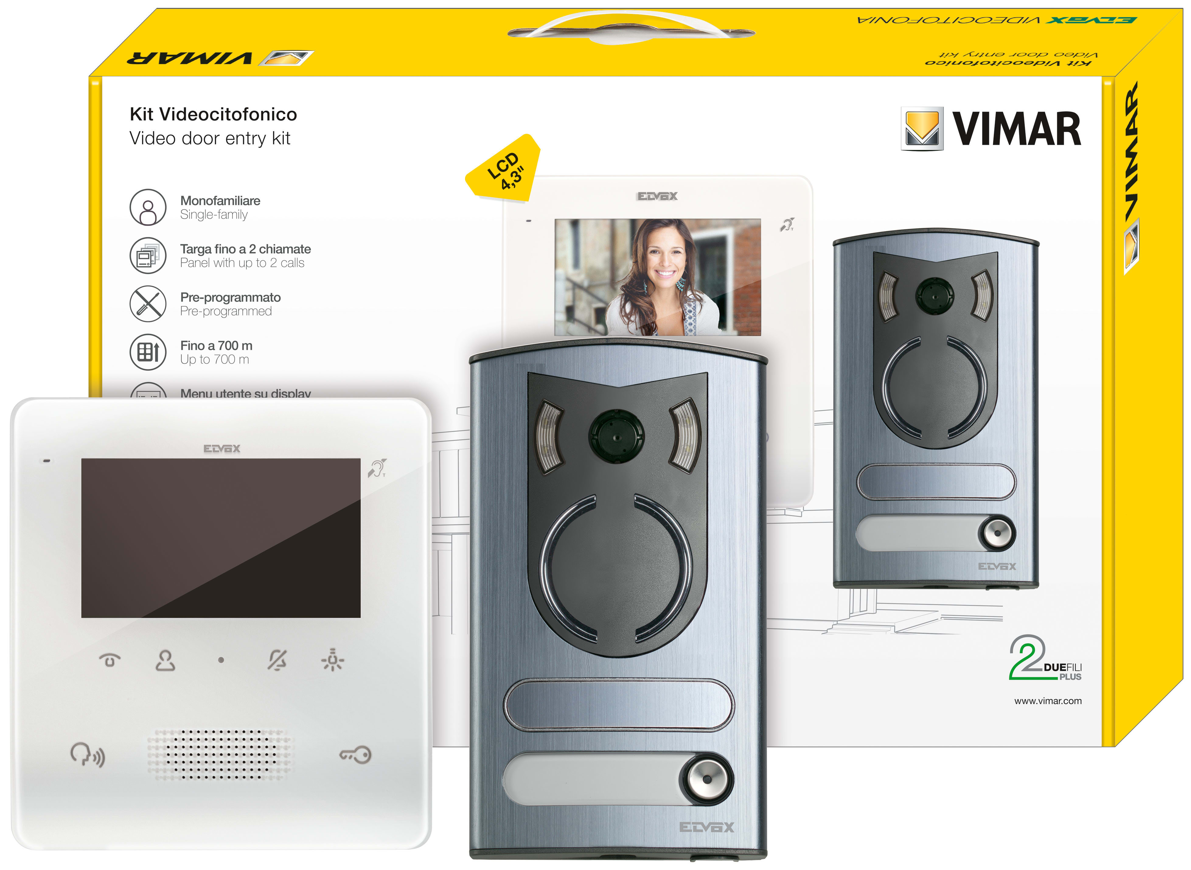 VIMAR S.P.A. - VIW7559/M Kit video DueFiliPlus m/bif. Tab vivav.