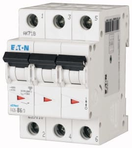 EATON MANIFACTURING - EAO239122 FAZ6-C2/3 INT. MT 6KA 3P C 2A